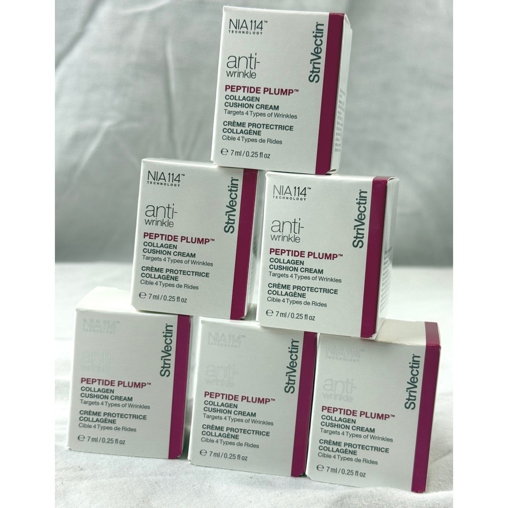 6pk StriVectin Anti-Wrinkle Peptide Plump Cushion Cream Moisturizer 1.5oz Total